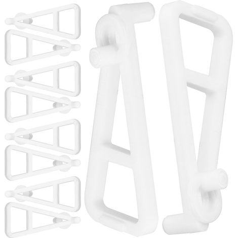 10 Pièces Supports D’étagère pour Placard, Blanc (1/5)