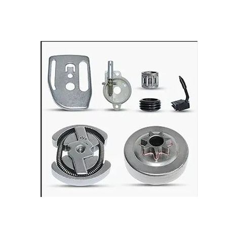 Kit embrayage compatible Husqvarna 136 137 141 142 36 41 235 240 – Plateau passif et pompe à huile – Pour tronçonneuse (1/5)