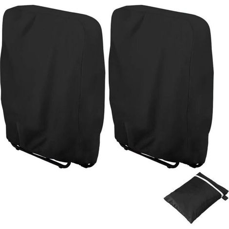 Windproof, UV-resistant Oxford fabric chair covers for outdoor furniture, set of 2.