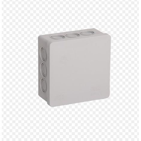 Caja de montaje superficial, hermética, gris, de cierre a presión, 86x86x40 mm, Viplast 00303 (1/5)