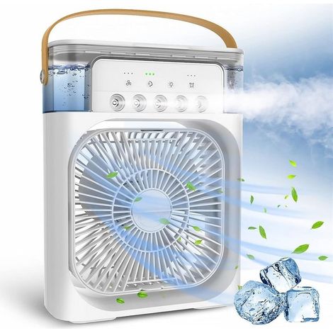 Mini climatiseur mobile portable 600 ml Petit refroidisseur d'air 3 vitesses et 3 modes de brouillard Climatiseur mobile avec minuterie 1/2/3 H (1/5)