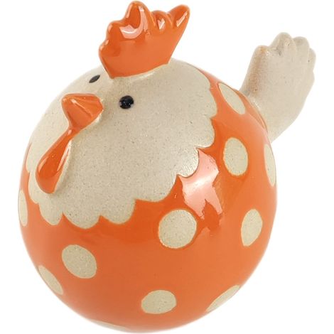 Statuina decorativa a forma di gallina in stile bohémien, decorazione in ceramica, design originale per la casa, ideale come regalo e oggetto da collezione