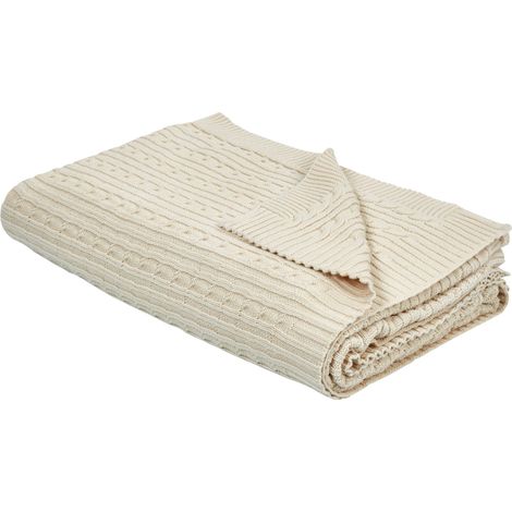 Kuscheldecke ANAMUR Baumwolle 110 x 180 cm Beige (1/5)