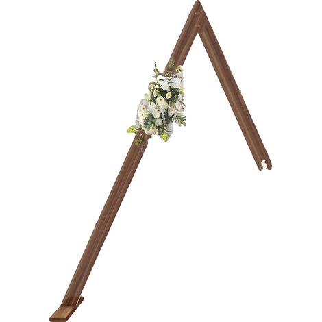 Arco de madera, diseño rústico, fácil montaje, marrón, XXL (1/2)