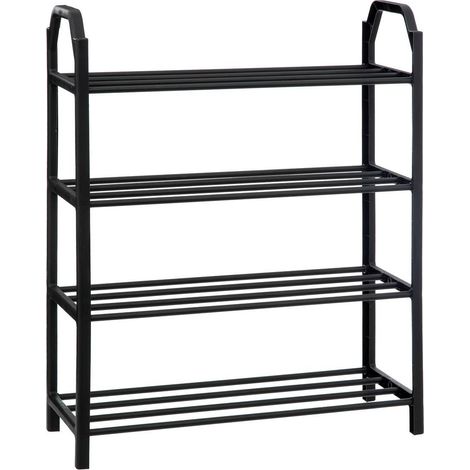 Scarpiera in metallo e polipropilene quattro ripiani 50,5x19x h65 cm (1/7)