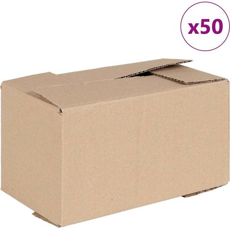 Boîte Pliable 50 pcs Naturel 24 x 13 x 13 cm Carton