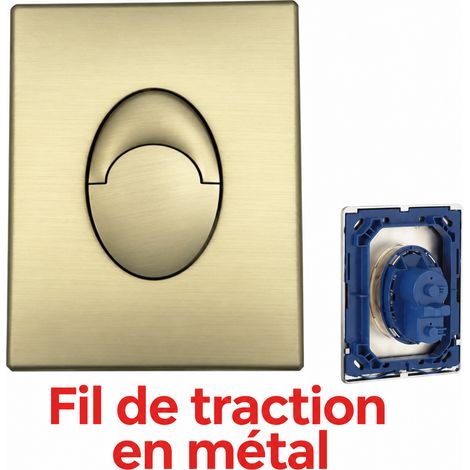 Plaque de Déclenchement Pneumatique SKATE AIR or brossé PVD Réservoir WC Encastré 1 × 1 × 1 cm 1 g – Livraison gratuite
