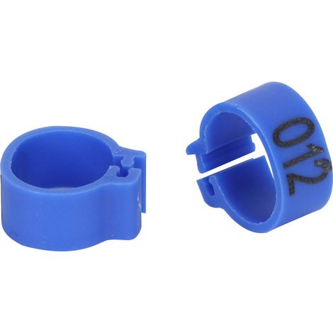 Bague Pied d'oiseau, Accessoire pour Pigeons Clip d'identification pour Bague Bague pour Pigeons avec étiquettes 001 à 100 pour Oiseaux Adultes pour la Gestion des Oiseaux(Blue)