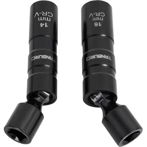 Clé À Bougies Magnétique - 14 mm Et 16 mm - Douze Points - Tête Carrée 3/8 Pouces - Pour Moteur Essence Et Diesel (1/5)