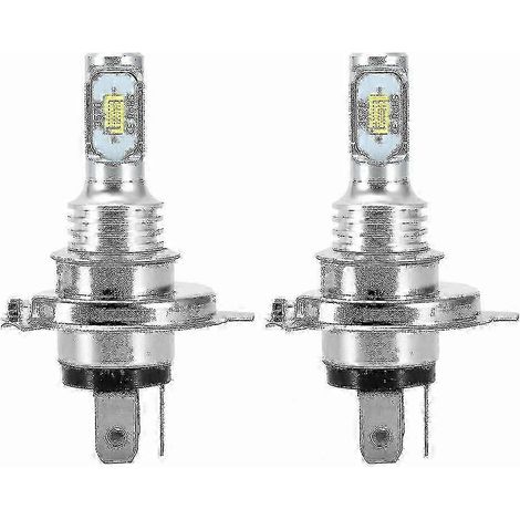 Kit d'ampoules LED CSP Super White 6000K (2 x H4 9003 HB2) pour phares, feux de croisement/route, compatible Canbus et KF (marché européen). WHBYV (1/4)