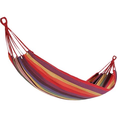 Filiyano-Hamac suspendu portable 2 places en toile, idéal pour les voyages, le jardin, la plage, le camping et comme lit de camp. (1/5)