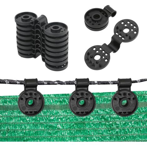 Noir Clips pour Toile D'ombrage Clip Spécial avec œillet Clips de Fixation  30 Noir Clips Pour Ombrage Filets de Clôture, Filets à Oiseaux, Filets D'ombrage, Accessoires de Clips D'ombrage (1/5)