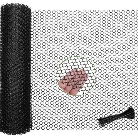 ABS Plastic Chicken Netting Roll for Chicken, Plastic Mesh Chicken Netting, Soft Plastic Fencing Mesh Net Hole for Chicken Coop (Black, 40 cm x 3 m) (1/5)