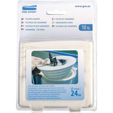 GRE PRE-FILTRO SKIMMER USA E GETTA CONFEZIONE DA 10 PISCINA MANUTENZIONE RICAMBI ACCESSORI (1/5)