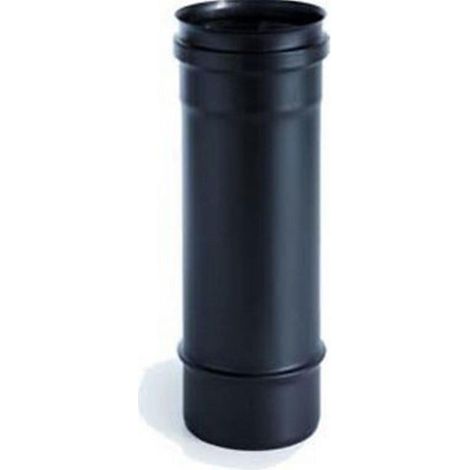 TUBO PER STUFA A PELLET DIAM CM 10 LUNGO CM 25 NERO OPACO PESANTE FER 244602