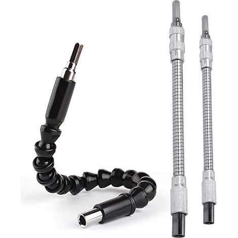 Arbre Flexible Perceuse Visseuse Aimant, 1/4'' Arbre Flexible Hexagonal Vissage Extension Rallonge (200mm (1/5)