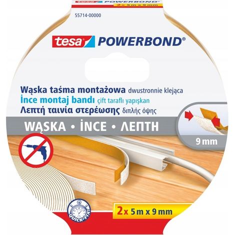 Nastro di montaggio in schiuma biadesivo tesa stretto LED 2x5m 9mm (1/5)
