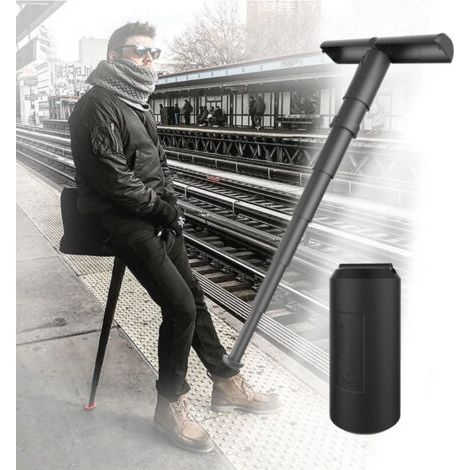 Tabouret pliant portable Charge maximale 200 kg Tabouret télescopique réglable en hauteur pour activités en plein air, voyages, pique-nique, jardin, barbecue, pêche, randonnée FDC