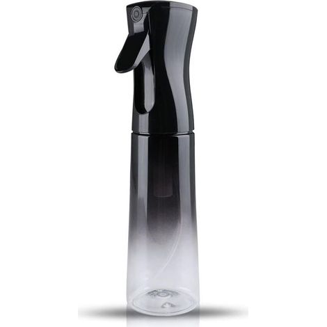 Lntyq Vaporisateur Cheveux Bouclés Pulverisateur Cheveux Vaporisateurs Rechargeable d'Eau Flacon Spray Brumisateur pour Plante Interieur,Coiffeur,Fleurs Noir,Spray Alcool,300ml (1/5)