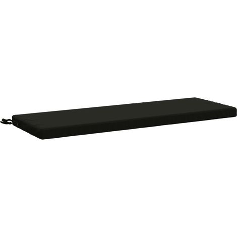 Coussin de banc SOEST 100 % polyester Noir 110 x 40 x 5 cm vidaXL (1/5)