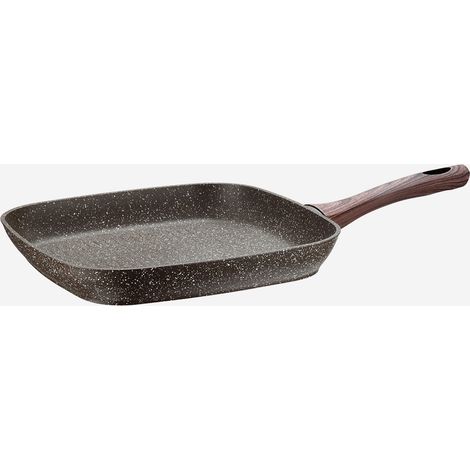 Bistecchiera grill antiaderente effetto pietra 28x28 Chalet