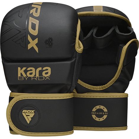 Gants de sparring RDX MMA F6 Noir/Or Taille S/M (1/2)