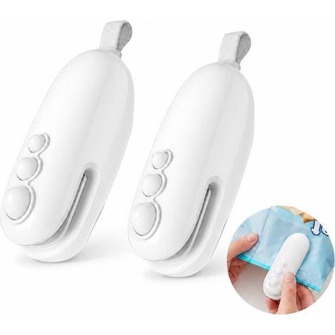 Set de 2 scelleuses de sacs – 2-en-1 – Rechargeable – Coupe-sac – Magnétique – Portable – Cuisine (1/5)