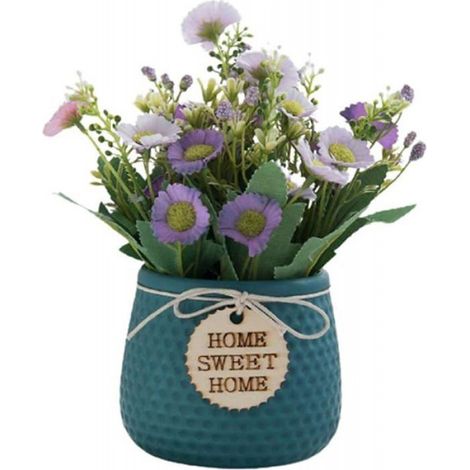 Marguerite Artificielle - Pot Céramique - Décoration Intérieure Extérieure - 1 Unité (1/3)
