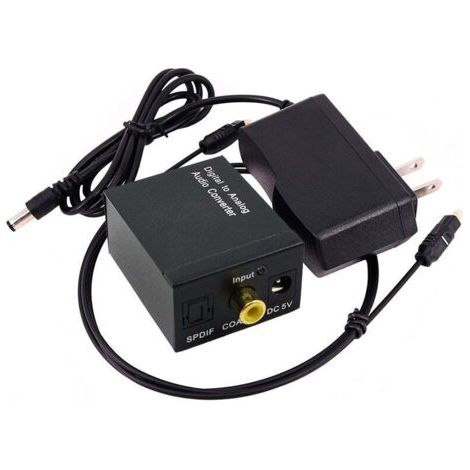 Convertisseur Audio numérique vers analogique Coaxial optique numérique Coaxial Toslink vers analogique Rca L/r convertisseur Audio amplificateur (1/5)