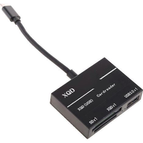Lecteur de cartes XQD/SD Type-C haute vitesse, adaptateur USB 3.0 pour appareil photo et ordinateur (1/5)