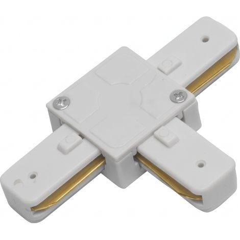 T-Spindelstecker weiß 2-adrig 1,5x6,5x9,5 cm