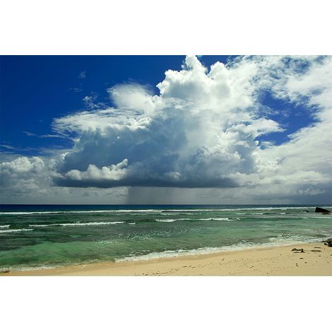 Papier peint panoramique ciel bleu pour chambre Tapisserie panoramique paysage bor de mer Papier peint panoramique turquoise plage (1/2)