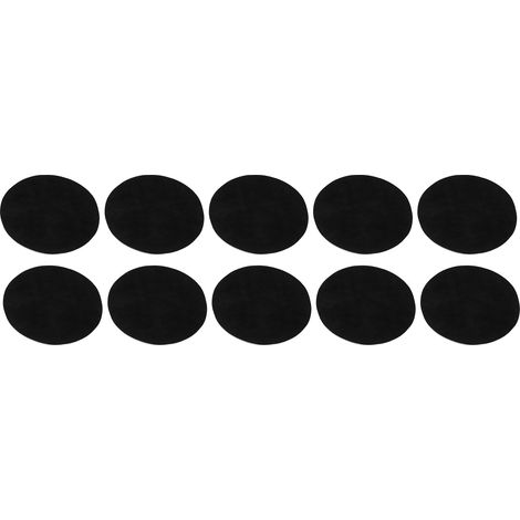Le support auto-adhésif permet de repasser les coudières ovales pour pulls, sweats, vestes, chemises et autres vêtements. Noir. (1/5)