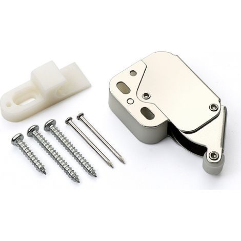 Armoires à loquet à Poussoir avec Serrure à Poussoir avec Portes croisées Butée de porte de cuisine, tiroir, fermeture silencieuse, magnétique, poussoir pour ouvrir, amortisseur tactile, OUYLAF