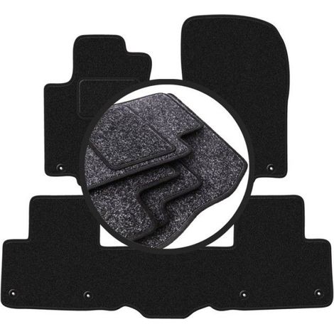 Tapis De Voiture - Polypropylène - Pour Mercedes GLE W166 SUV (2011-2015) - Anthracite - Lot Complet (1/5)