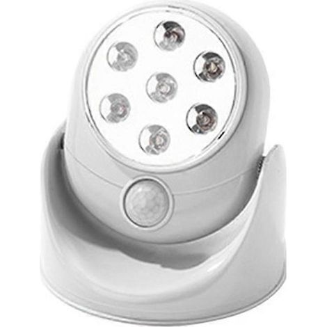 Lampe murale infrarouge automatique sans fil à 7 LED avec rotation à 360 degrés et détecteur de mouvement, veilleuse ultra-lumineuse. (1/4)