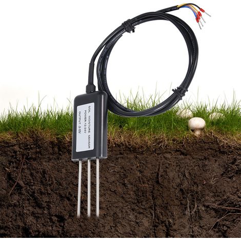 0–10 V 2-in-1 Bodentemperatur- und Feuchtigkeitssensor, Bodenfeuchtesensor-Transmitter (1/5)