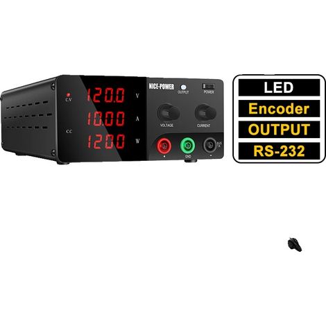 Netzteil, einstellbare Ausgangsleistung, RS-232-Schnittstelle, R-SPS12010-232, 120 V, 10 A, 1200 W, RS-232-Anschluss (1/2)