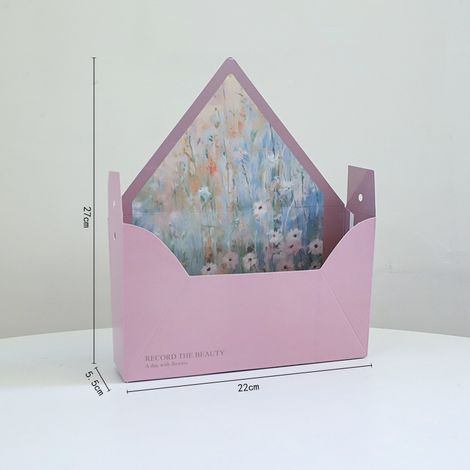5 Boîtes cadeaux élégantes à motifs floraux et lettre d'amour, pour la Saint-Valentin, les mariages, la Fête des Mères et les remises de diplômes, panier de fleurs DIY (sans collier de perles) (1/5)