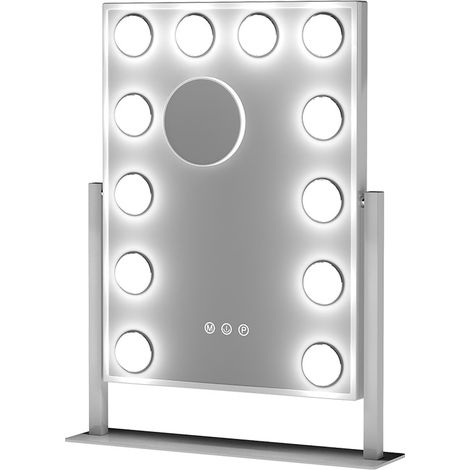 Emitto LED Makeup Mirror 3 Color Dimmable Touch Control Beauty Mirror Portable (1/5)