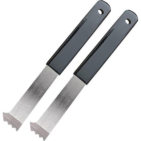 Outil d'extraction et de retrait de pavés robuste (lot de 2) - Lève-pavés en acier avec micro-dents et poignée (1/5)