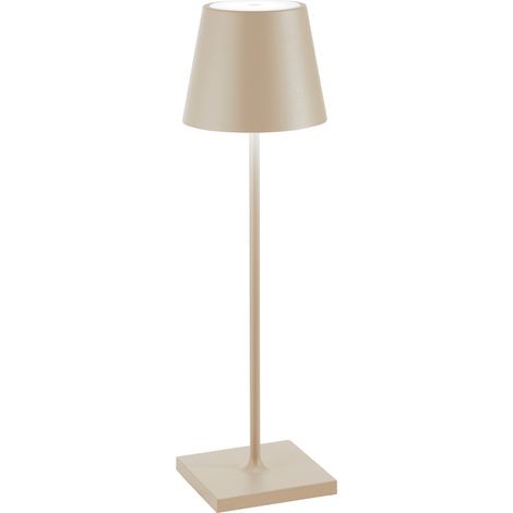 Zafferano Lampada a led da tavolo Poldina Pro Sabbia ricaricabile e dimmerabile con batteria fino a 12 ore (1/2)
