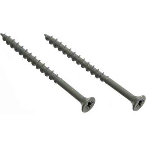 One Stop DIY Lot de 1000 vis cruciformes pour terrasse Vert 4,5 x 75 mm