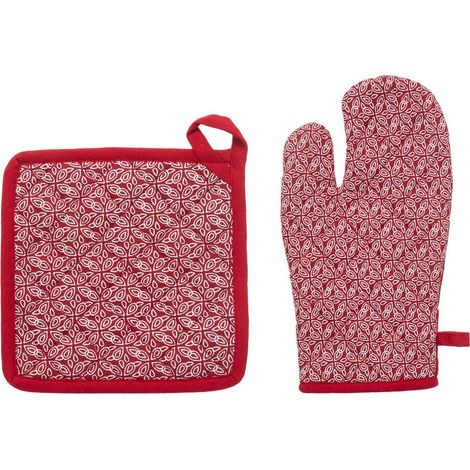 Gant manique Olia rouge H20cm - Atmosphera créateur d'intérieur