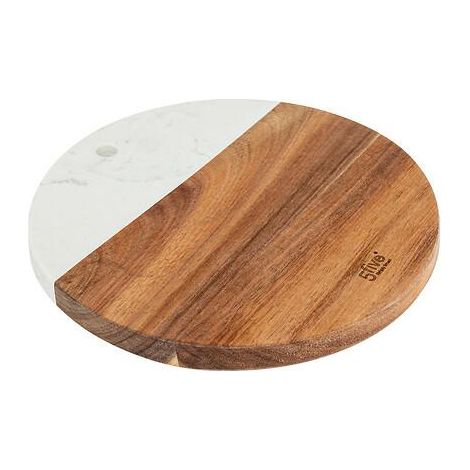 Salvamanteles redondo harmony d20cm en madera de acacia - 5five (1/4)