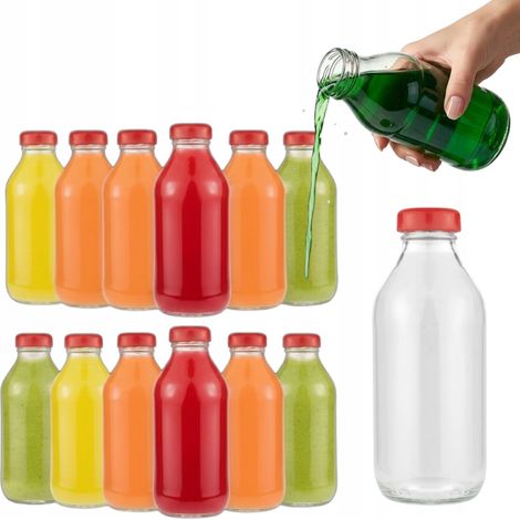 10x Saftflaschen/Sirupflaschen, 330ml Glasbehälter für die Küche (1/5)
