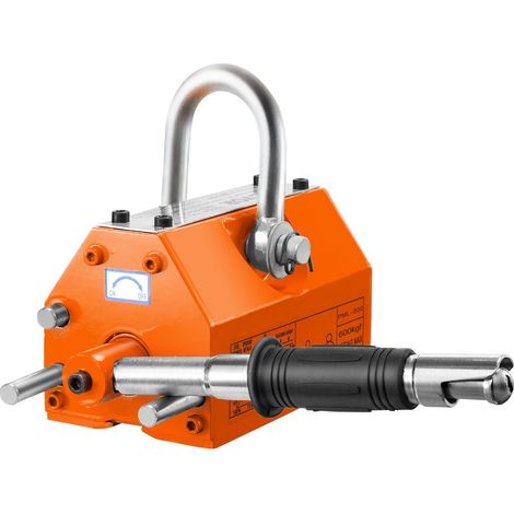 Lasthebemagnet 600 kg, permanenter Neodym-Magnet N42 aus Stahl mit Sicherheitsgriff für Hebezug, Werkstattkran und Stahlplatten (1/5)