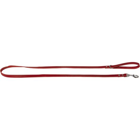 Laisse pour Chien Cuir Gras 180 cm x 12 mm Rouge