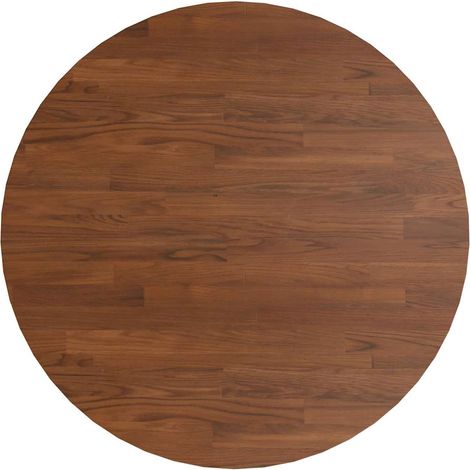 Piano Tavolo Piano Scrivania Rotondo Marrone Scuro Ø70x1,5 cm Rovere Trattato DAS764166 (1/5)