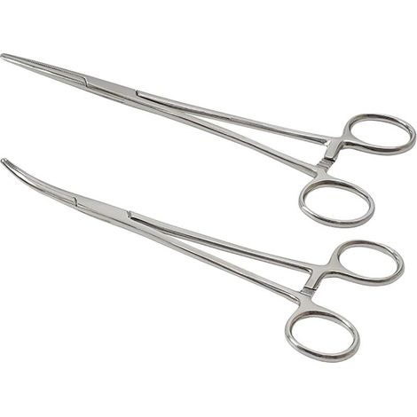 Kit de 2 Pinces à Piercing, Pince à Clamper Autoverrouillante, Pinces de Pêche avec Mâchoire Puissante à Dents, Pince Multifonction pour Bricolage Soins Animaliers (12.5cm) (1/5)